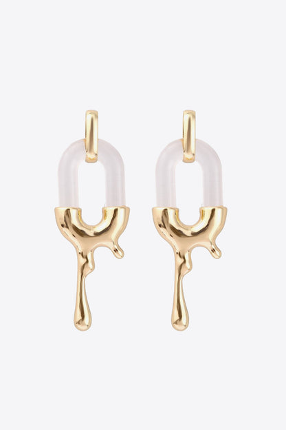 Contrast Zinc Alloy Earrings Trendsi