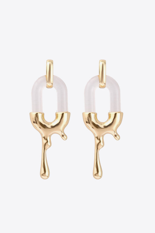 Contrast Zinc Alloy Earrings Trendsi