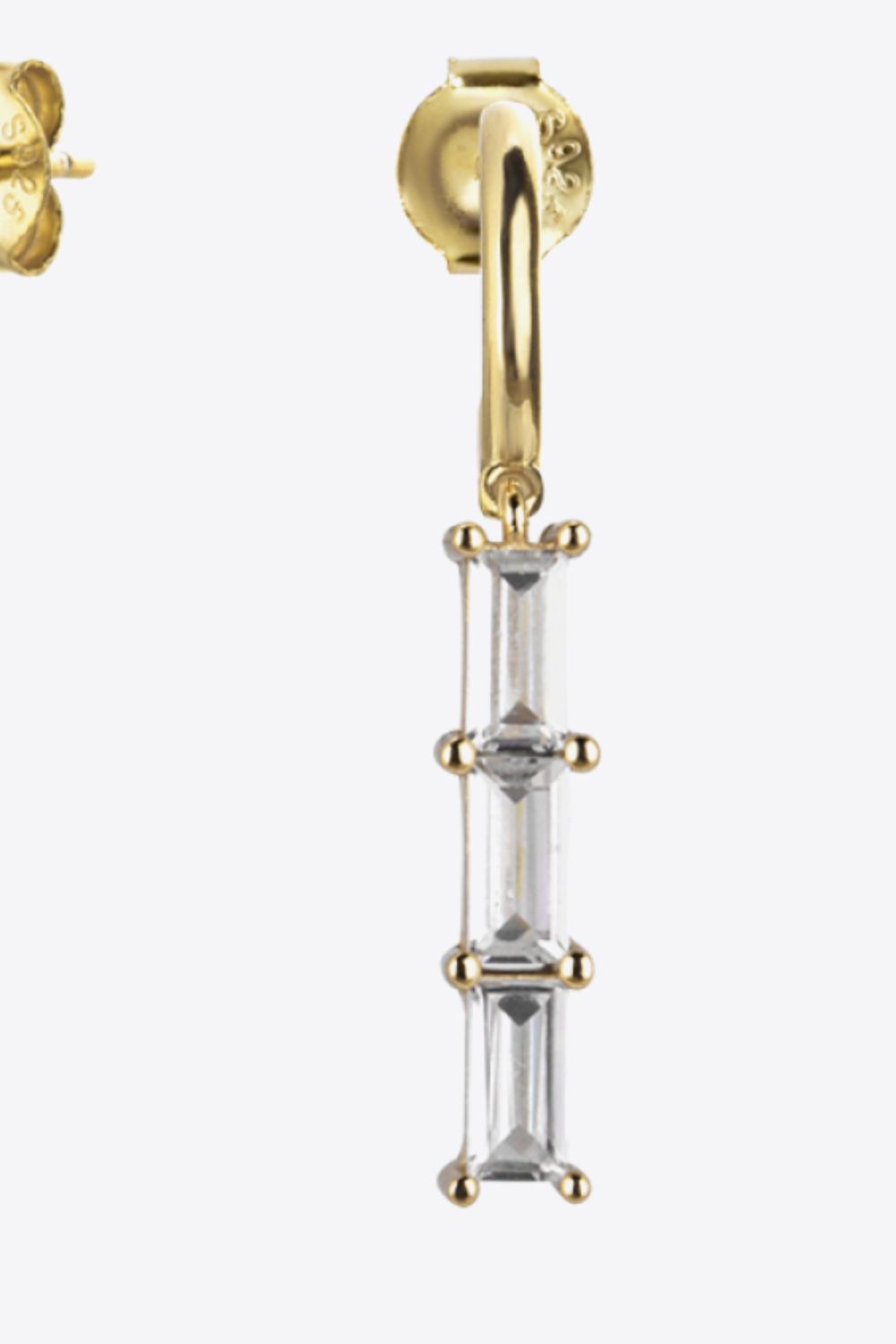 Inlaid Zircon 925 Sterling Silver Earrings Trendsi