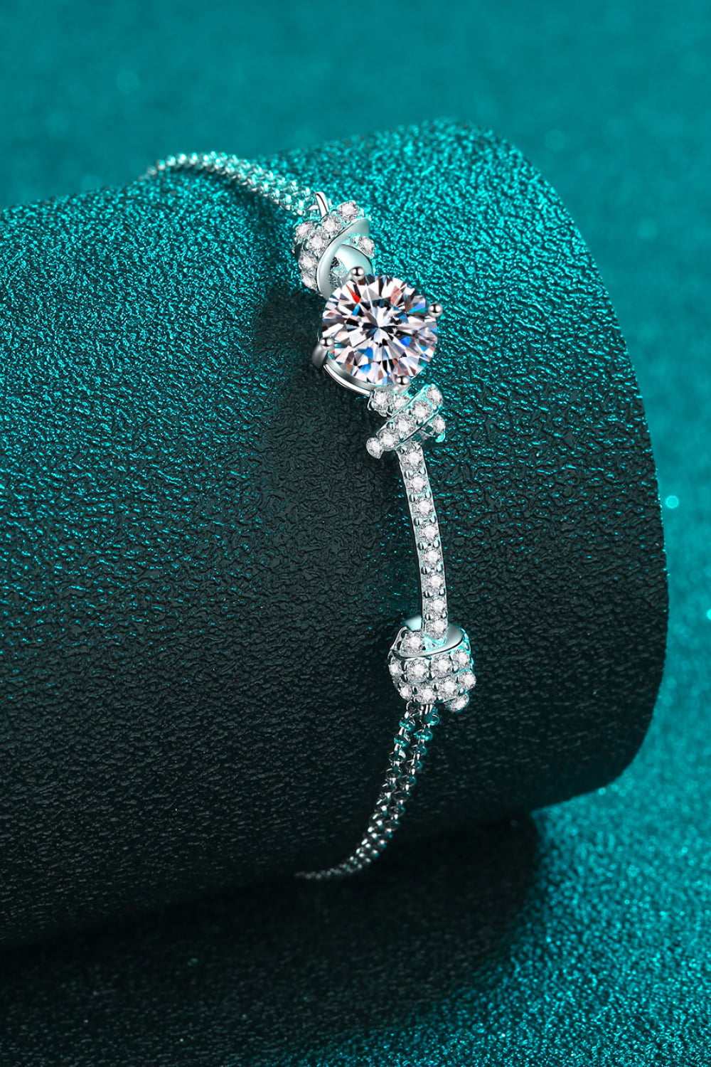 2 Carat Moissanite 925 Sterling Silver Bracelet Trendsi
