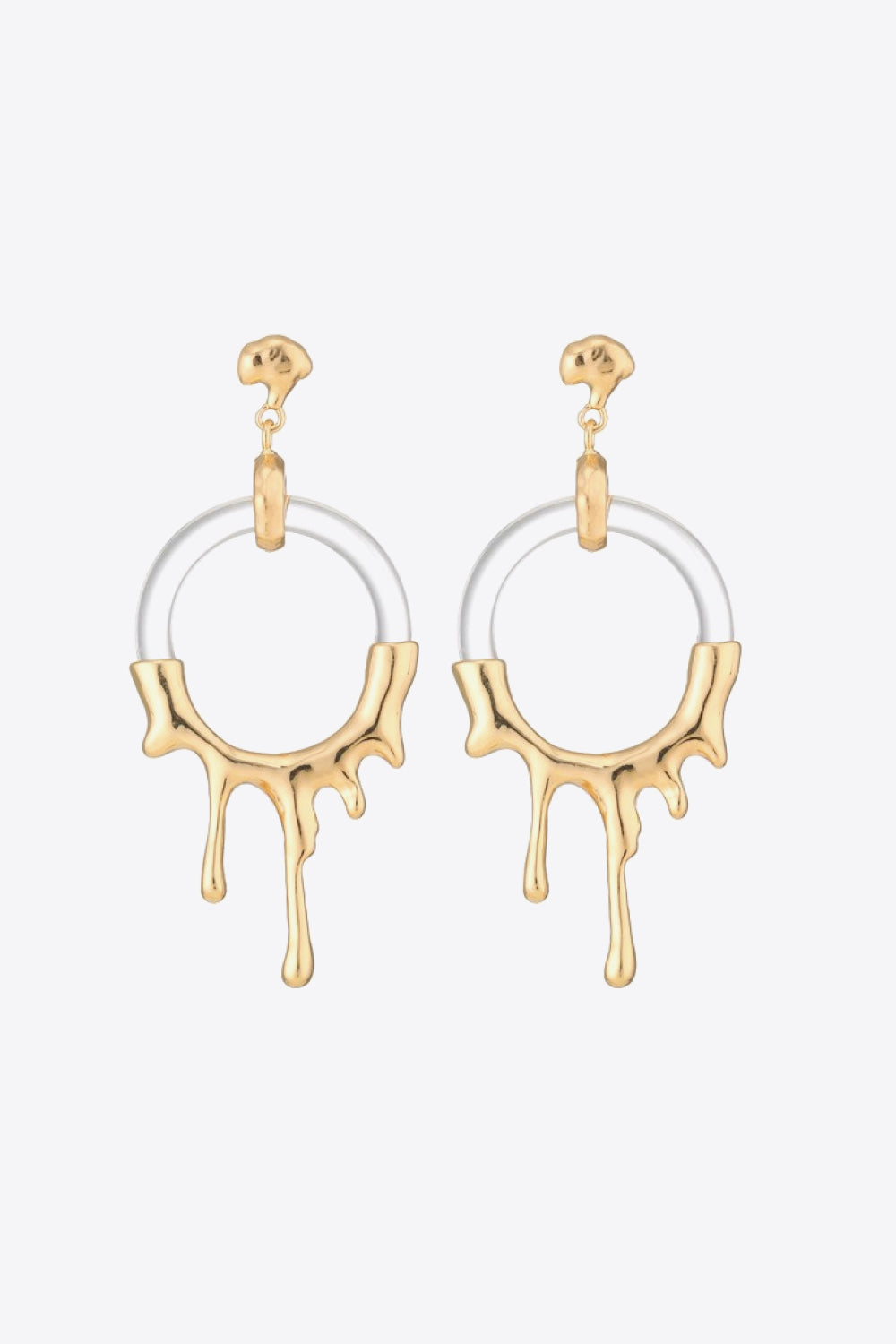 Zinc Alloy and Resin Drop Earrings Trendsi