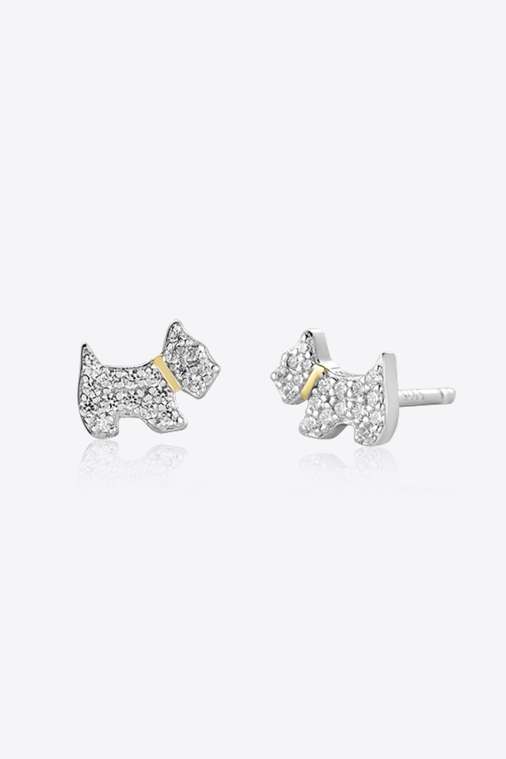 Puppy Zircon 925 Sterling Silver Stud Earrings Trendsi