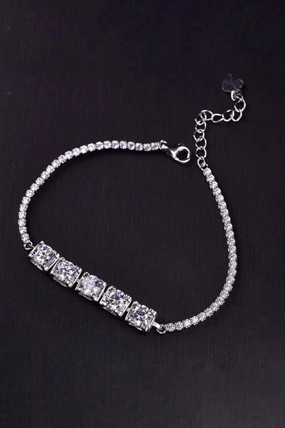 5 Carat Moissanite Lobster Clasp Bracelet Trendsi