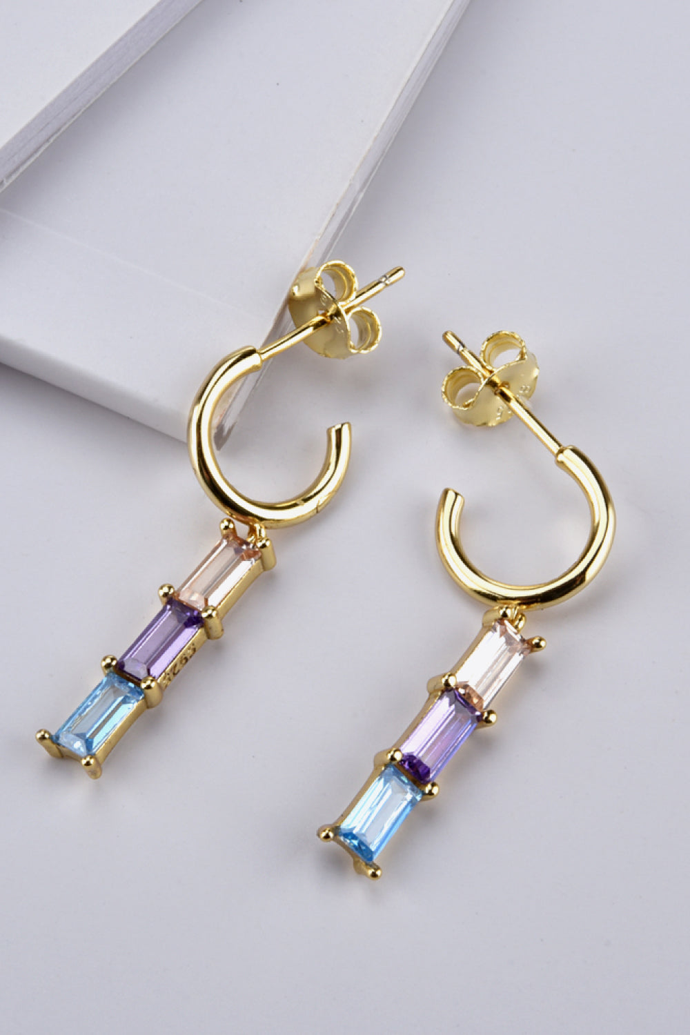 Inlaid Zircon 925 Sterling Silver Earrings Trendsi