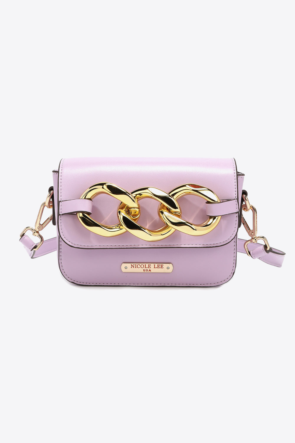 Nicole Lee USA Lexi Chain Detail Crossbody Bag Trendsi