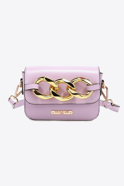 Nicole Lee USA Lexi Chain Detail Crossbody Bag Trendsi