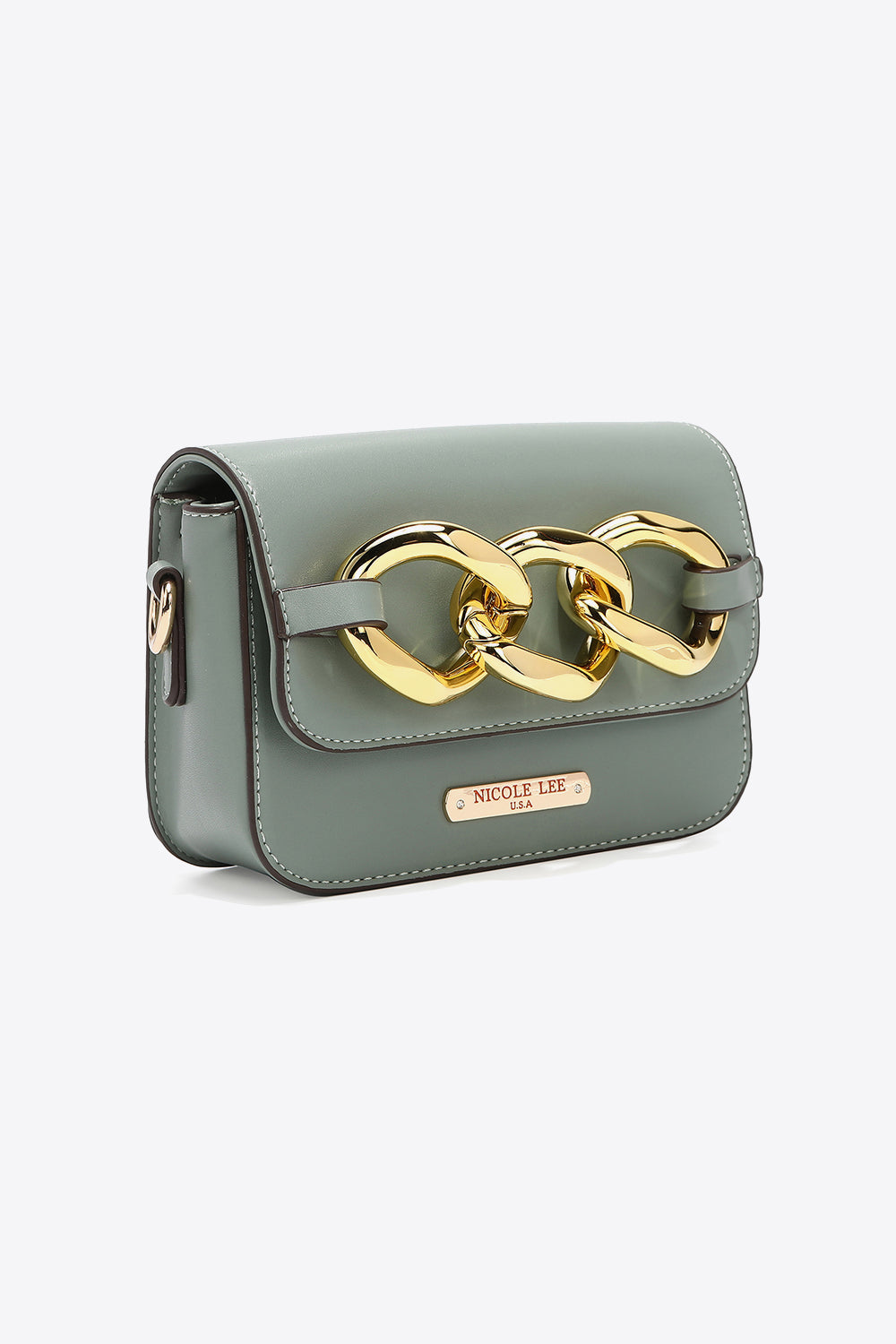 Nicole Lee USA Lexi Chain Detail Crossbody Bag Trendsi