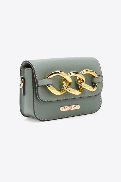 Nicole Lee USA Lexi Chain Detail Crossbody Bag Trendsi