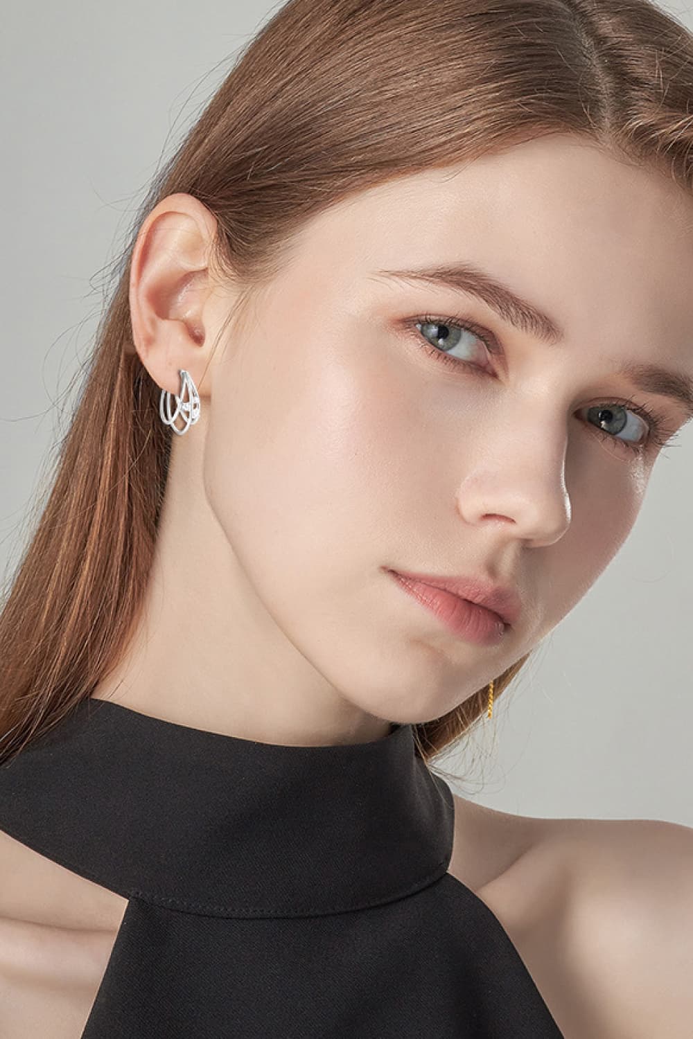 Moissanite 925 Sterling Silver Layered Earrings Trendsi