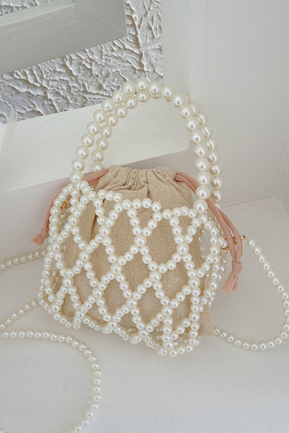 Pearl Polyester Crossbody Bag Trendsi