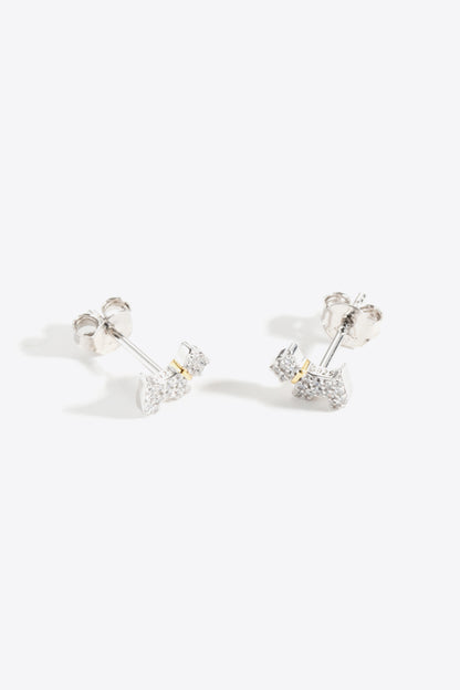 Puppy Zircon 925 Sterling Silver Stud Earrings Trendsi