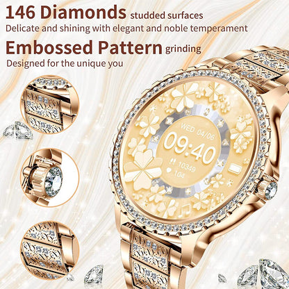 for Huawei Xiaomi Smartwatch Women Android 2023 360*360 Blood Pressure Fitness Tracker Smart Watch Bluetooth Call Waterproof