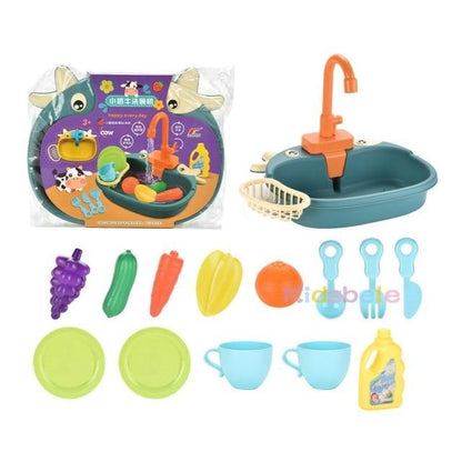 Kids Toys Dishwasher Play Mini Kitchen Food Educational